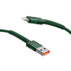 USB Kbel 3A Lightning 2 m, biely zelen