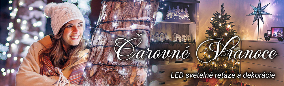 LED svetelné reťaze a dekorácie