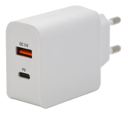 Zstrka QUICK CHARGE 3.0 230V USB-A / USB-C 18W