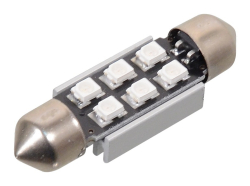 iarovka 6 SMD LED 12V suf. SV8.5 38mm s rezistorom CAN-BUS modr