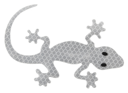 Dekor samolepiaci GECKO strieborn