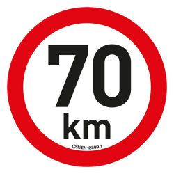 Samolepka obmedzenia rchlosti 70 km/h reflexn (200 mm)