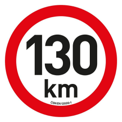 Samolepka obmedzenia rchlosti 130 km/h reflexn (200 mm)