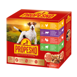 Propesko Kapsika Pes kuracina-hovdzie-morka-jahacina 12 x 100g