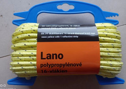 Lano polypropylnov 16-vlkien, nenov lt s reflexnm psom 4mm/30m